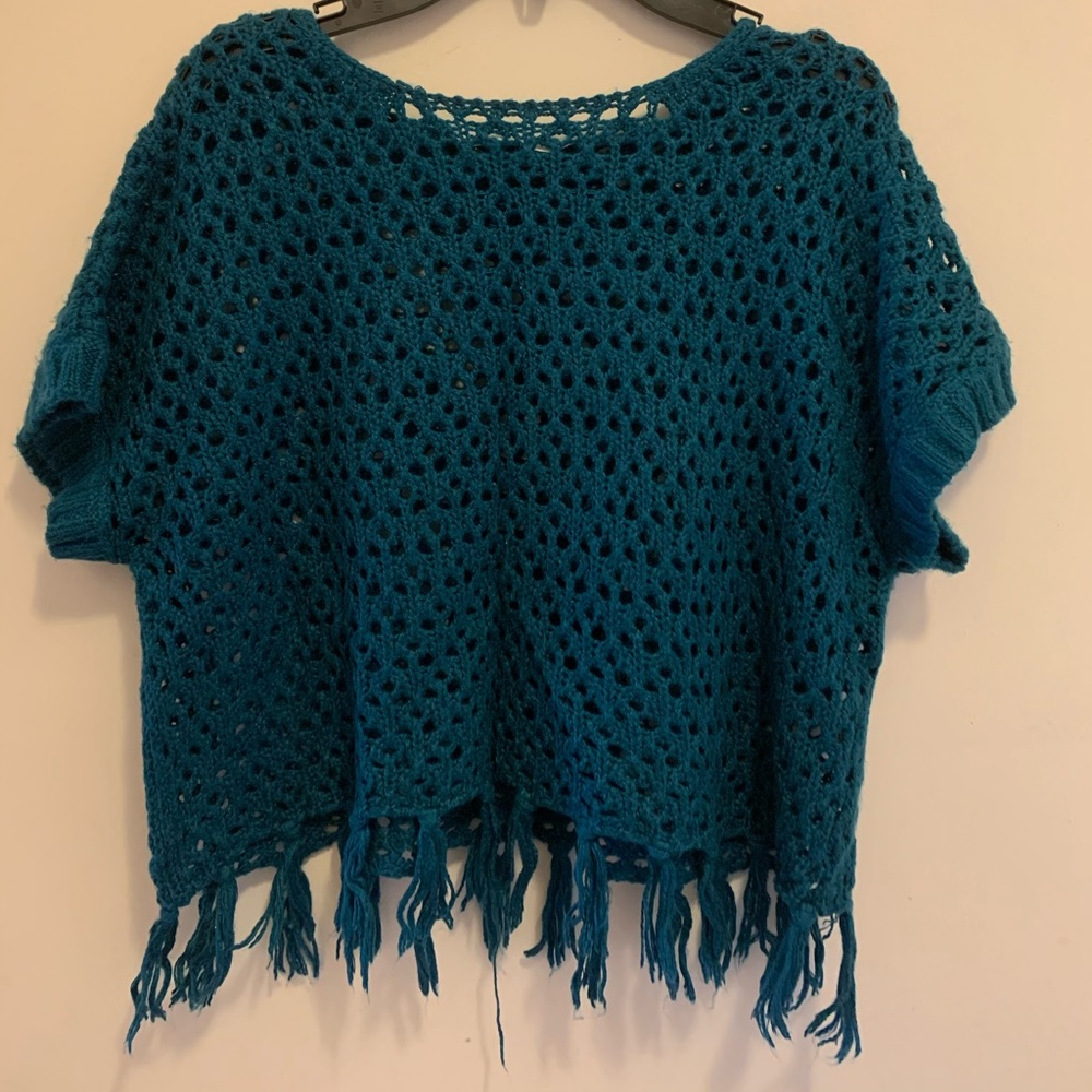 Aeropostale Crochet Youth Poncho